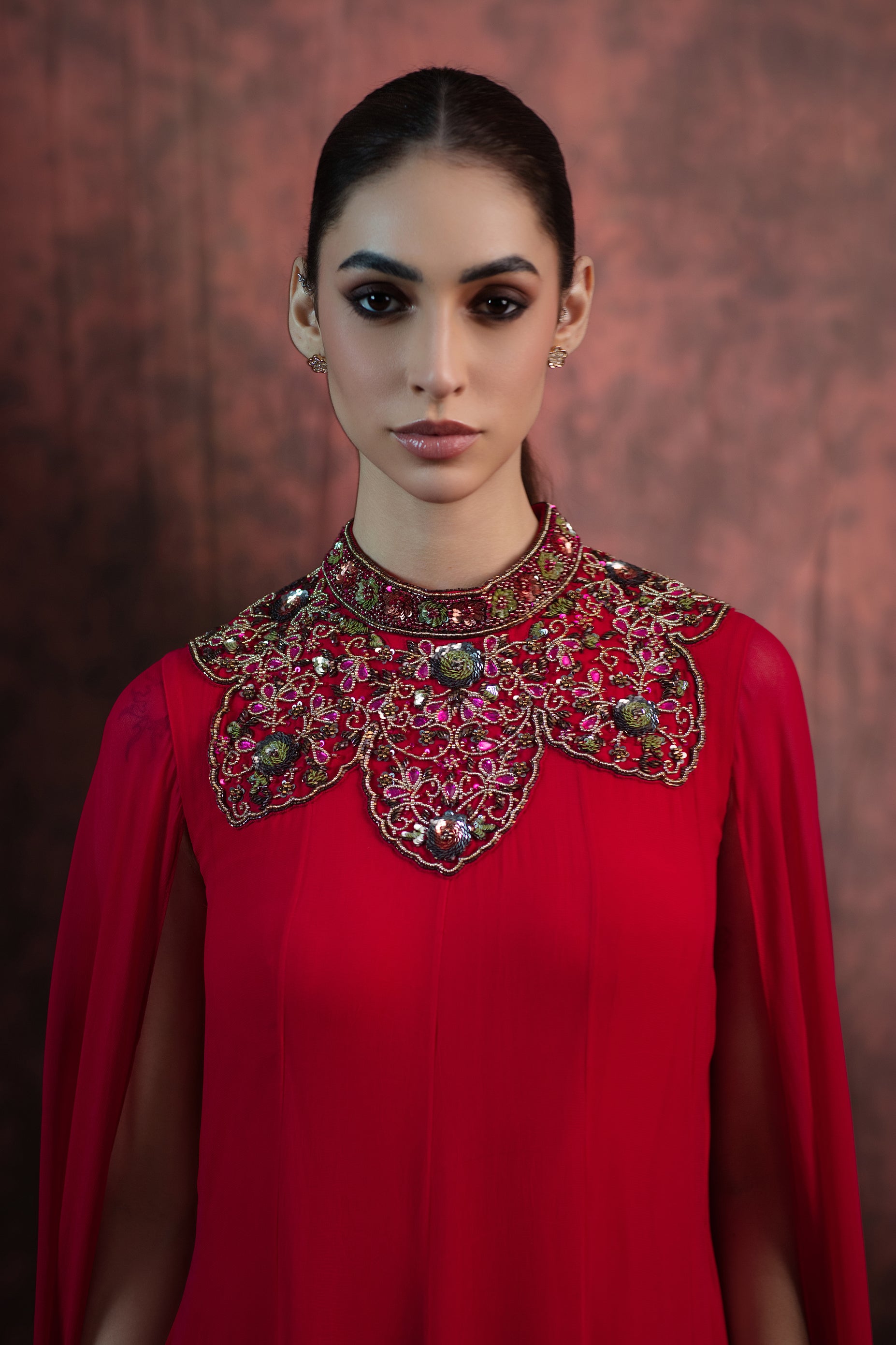 Pink Sandstorm Hand Embroidered Gown