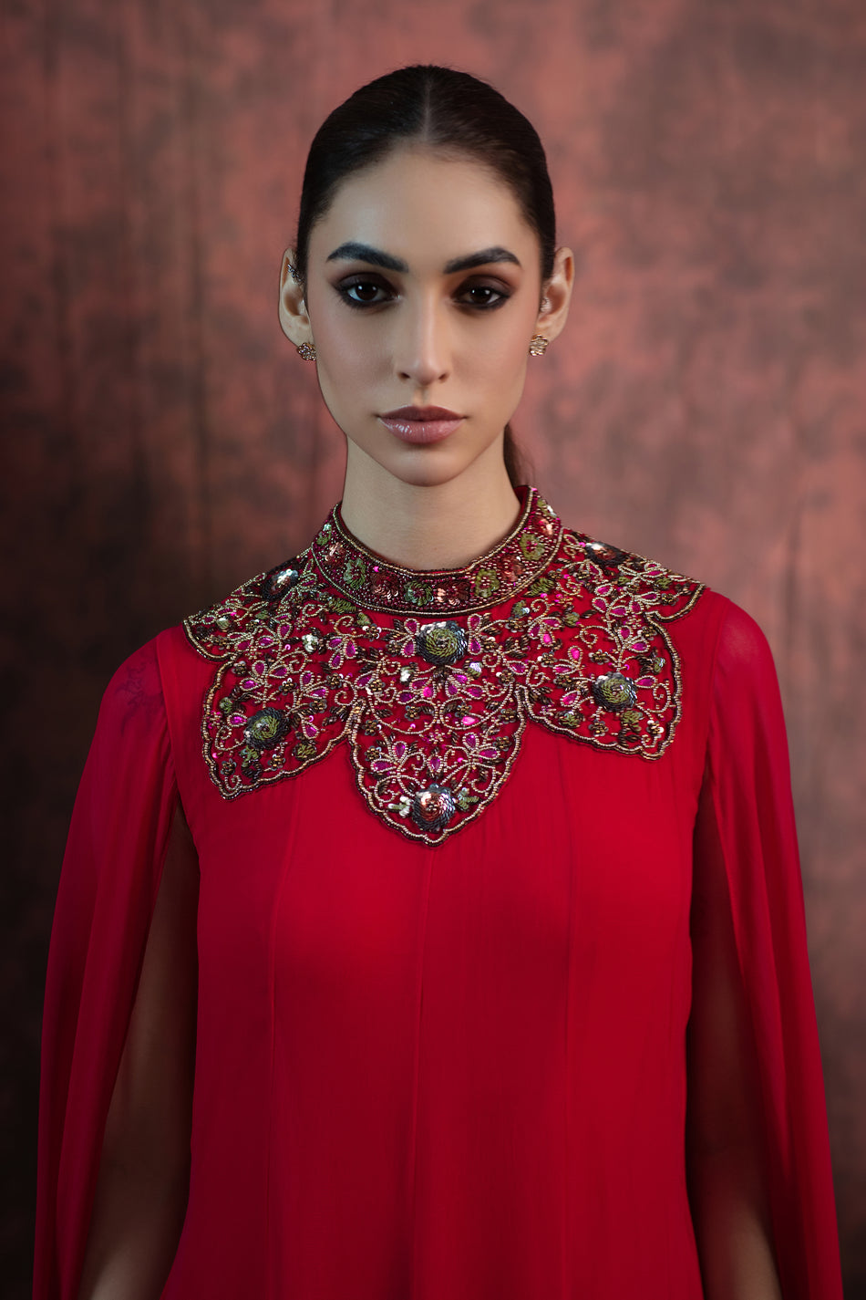 Pink Sandstorm Hand Embroidered Gown