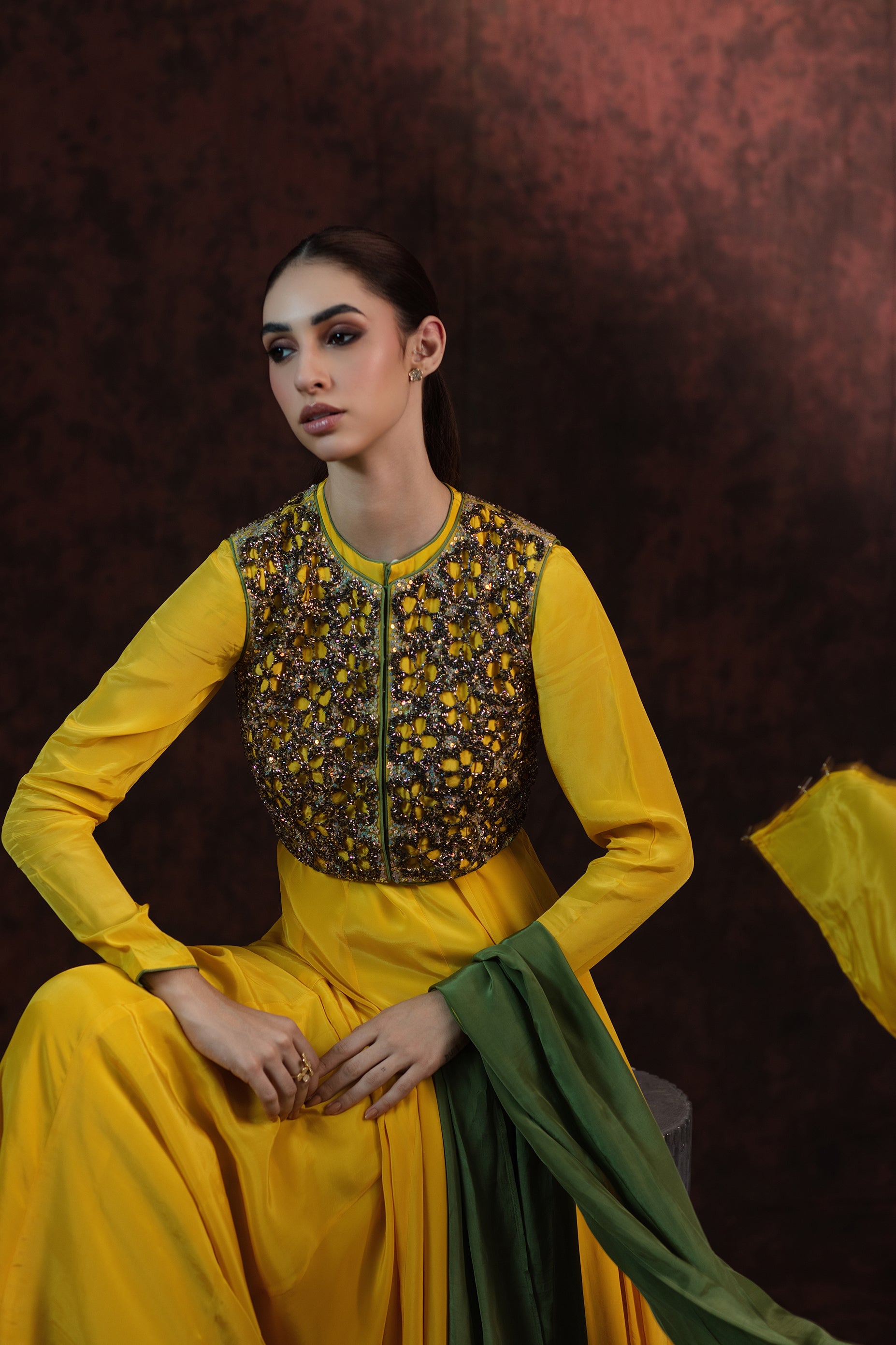 Gold Oasis Gown with Jacket