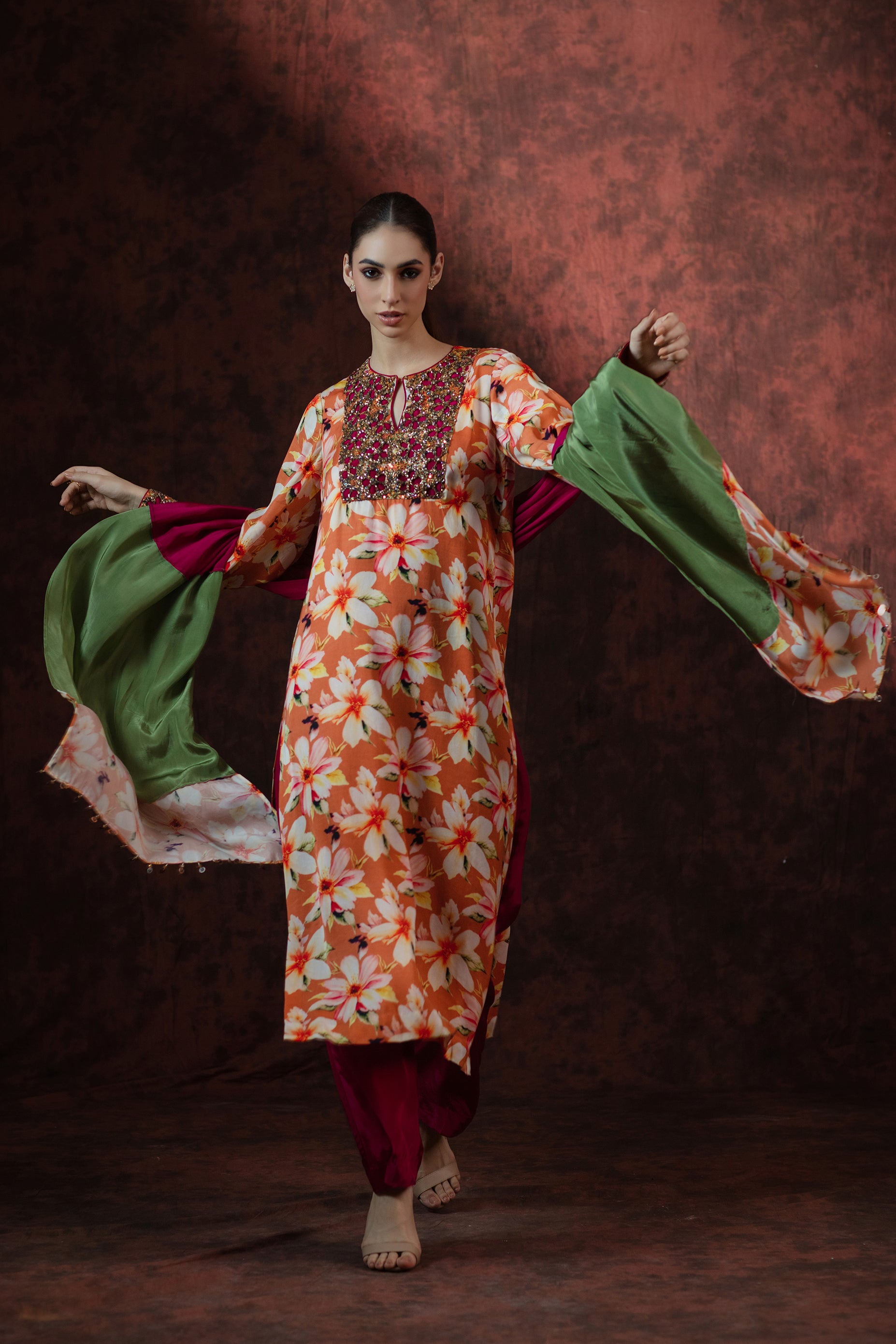 Cosmos Bloom Kurta Set