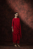 Rouge Radiance Draped Ensemble