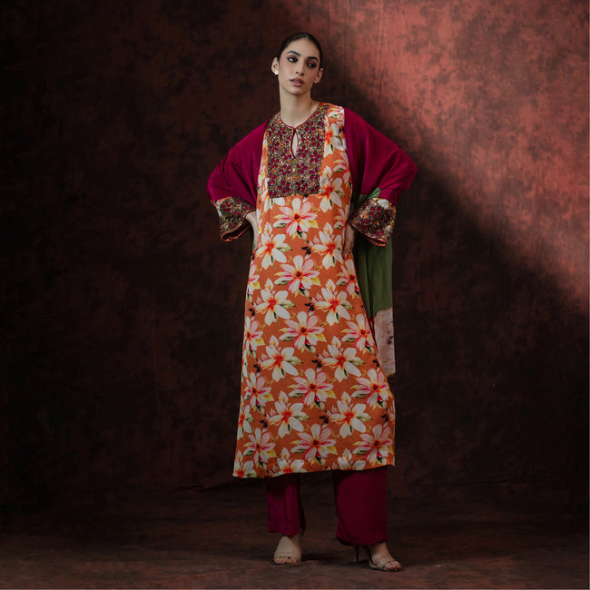 Cosmos Bloom Kurta Set