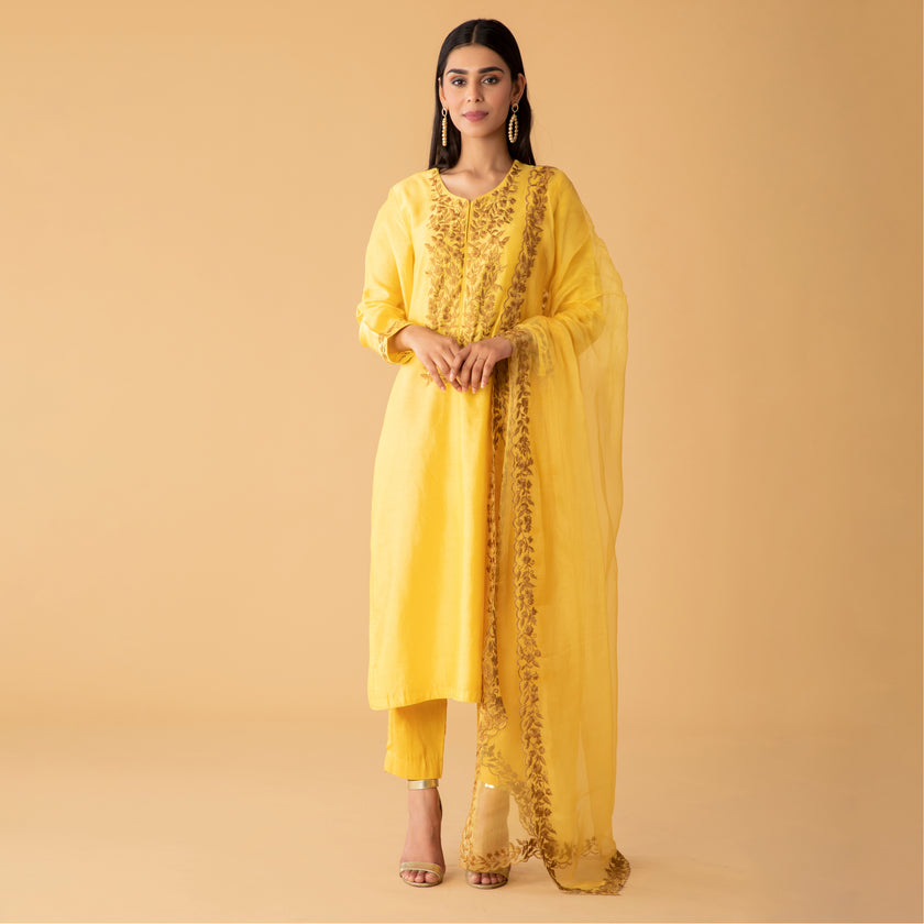 Setting Sun Chanderi Set