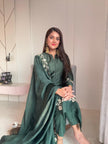 Twilight Emerald Chanderi Set