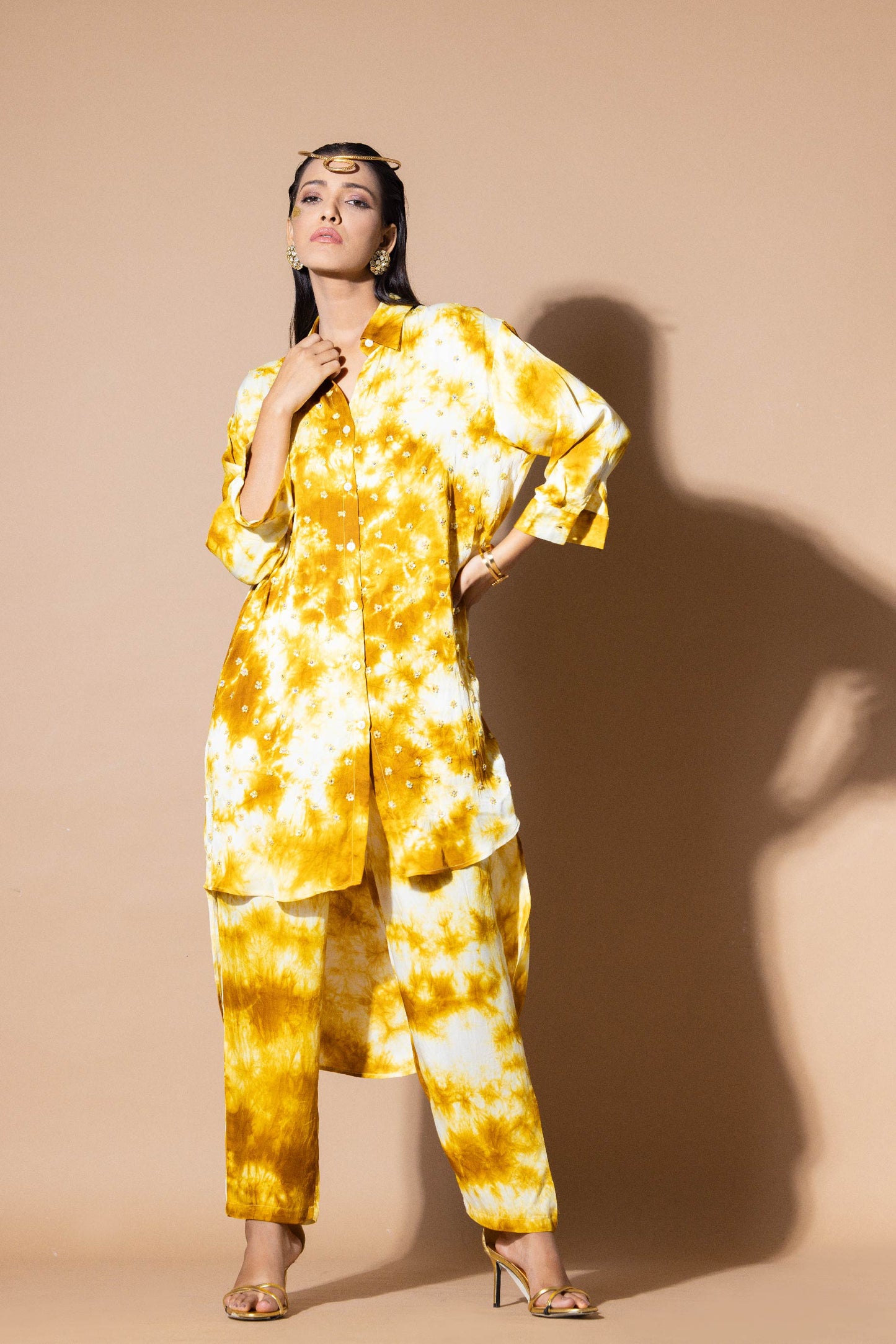 Mustard Magic hour tie dye set