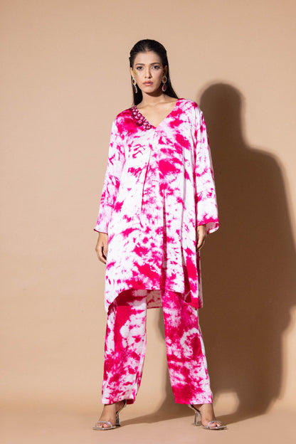 Magenta cloud burst co-ord set