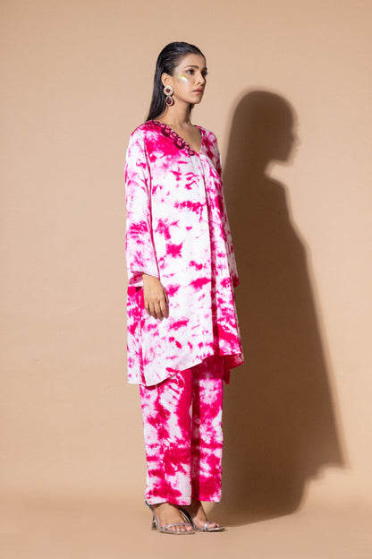 Magenta cloud burst co-ord set