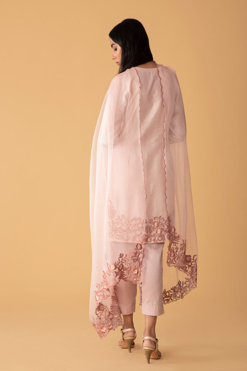 Dewy Lemonade Chanderi Set