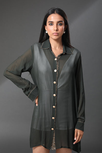 Sheer Amsterdam Shirt Dress