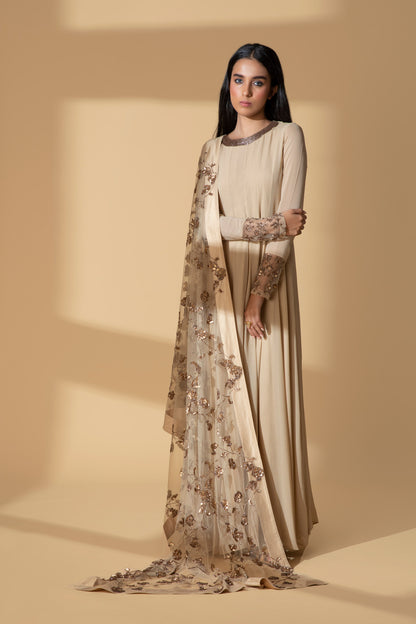 Gold Gloom Hand Embroidered Gown