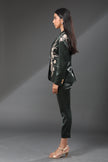 Paris Green Metallic Trousser